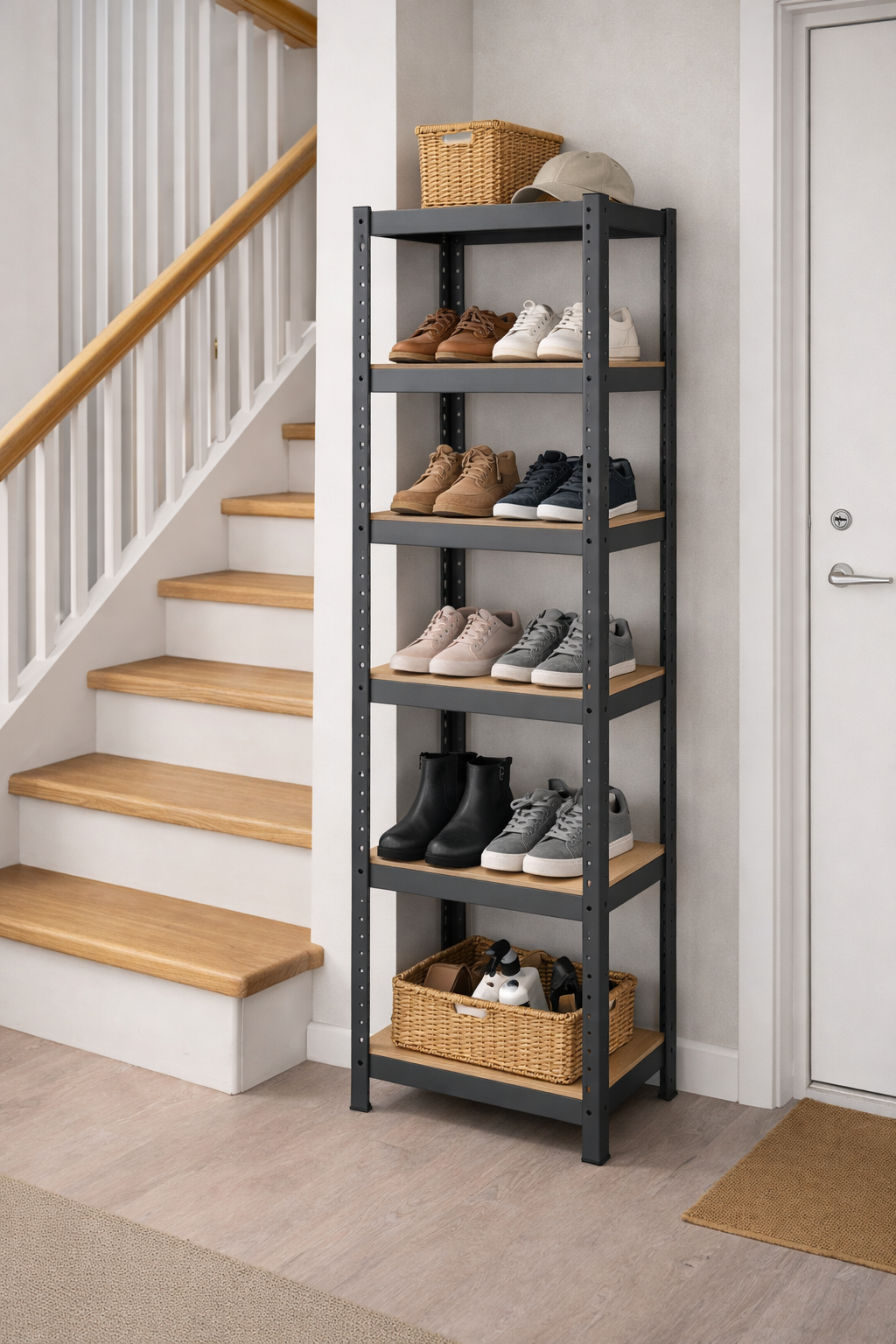 Regál na boty antracit